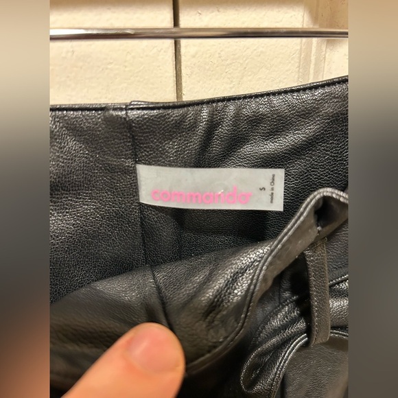 Commando Faux Leather Paperbag Pants in Black , size Small - Picture 9 of 11